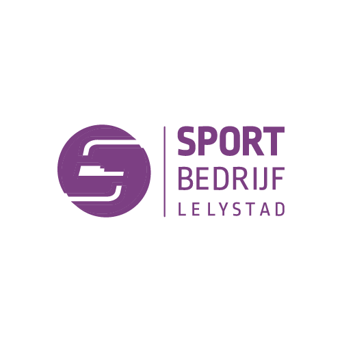 Logo paars  Sportbedrijf Lelystad